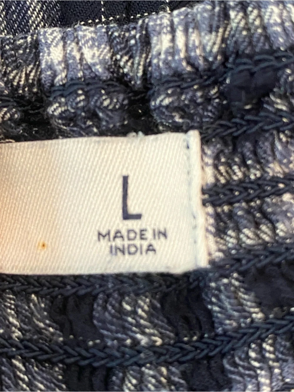 Hollister Navy White Plaid Romper Flare Wide Leg Soft Comfy Lightweight Size L - Picture 4 of 12